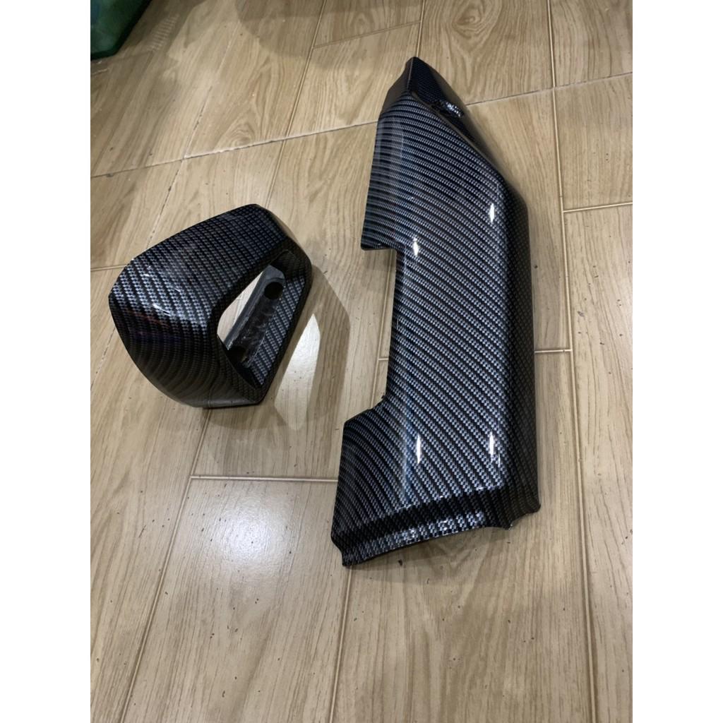 Ốp pô và chụp đích pô xe winner x màu carbon