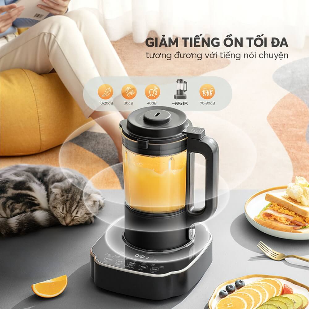 Máy làm sữa hạt đa năng Elmich CBE-3904OL 1.2L, Hàng chính hãng, Lưỡi dao 3 tầng 8 cánh - JoyMall