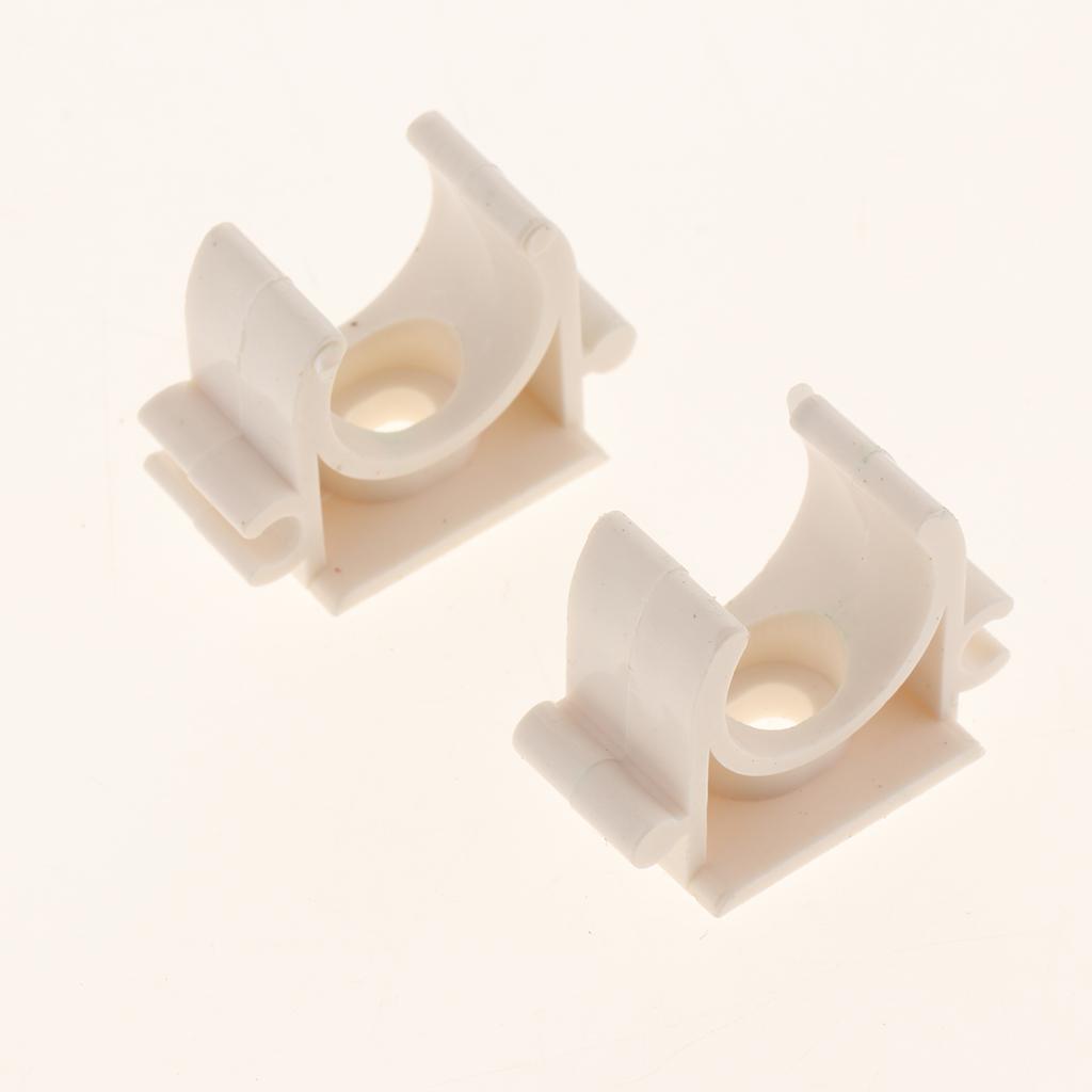PVC Household U Shaped Water Supply Pipe Hose Clamps Clips White Product A