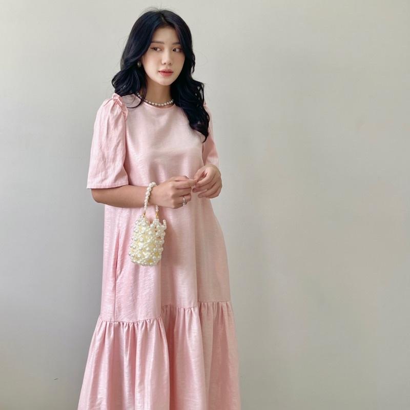 LISA DRESS Đầm suông tay phồng nhũ