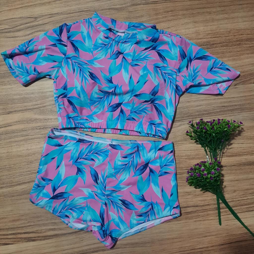 Bộ Đồ Bơi Đùi Croptop Nữ