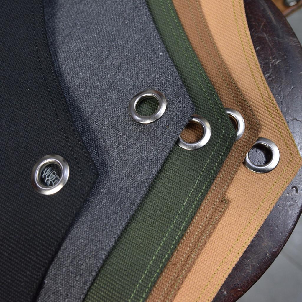 Tạp dề pha chế vải canvas dây da của Junsleather phối da bò cao cấp dành cho Barista/Bartender