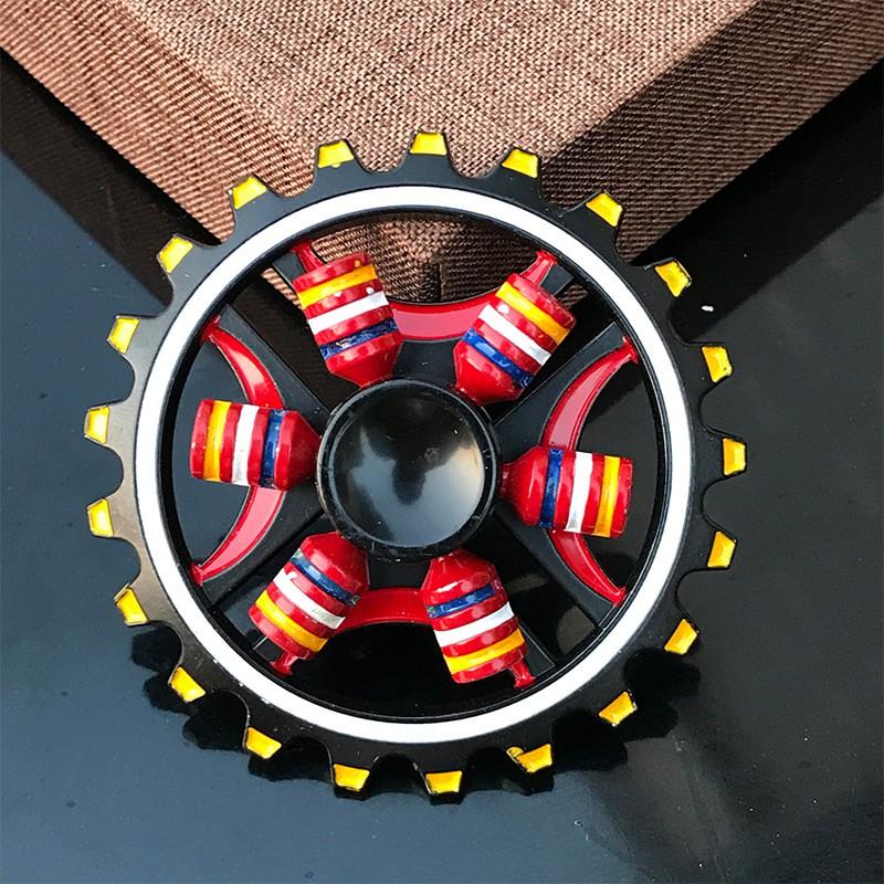 SPINNER Con quay SIÊU NHÂN AVENGERS đỏ thép 2 tầng 2 chế độ quay kép KIM LOẠI thép cực chắc chắn