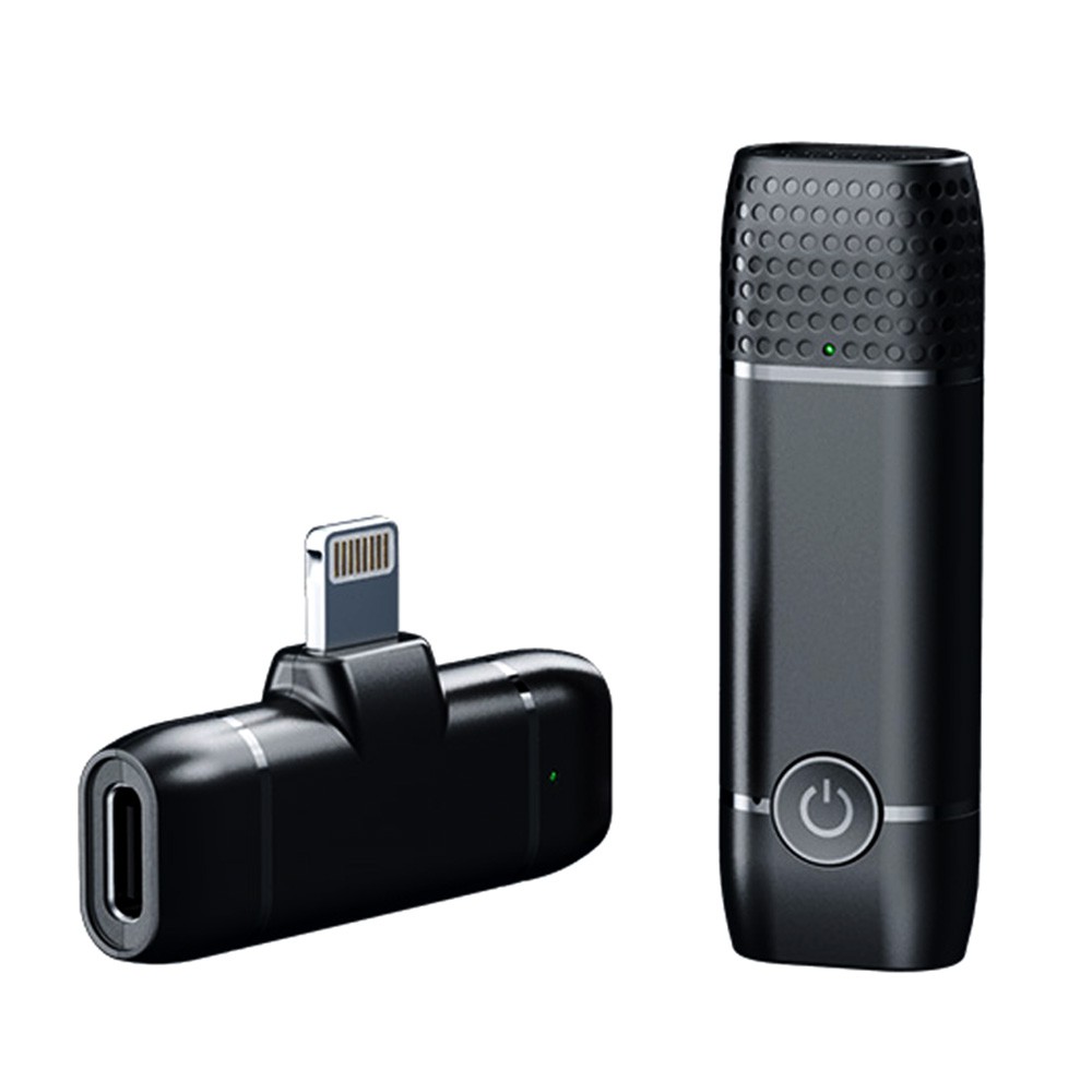 Micro Thu Âm không Dây Dành cho điện thoại Iphone IOS Cổng Lightningg , máy tính bảng PC Laptop Máy Ảnh chất lượng cao Hỗ Trợ Quay Video Livestream - hàng nhập khẩu