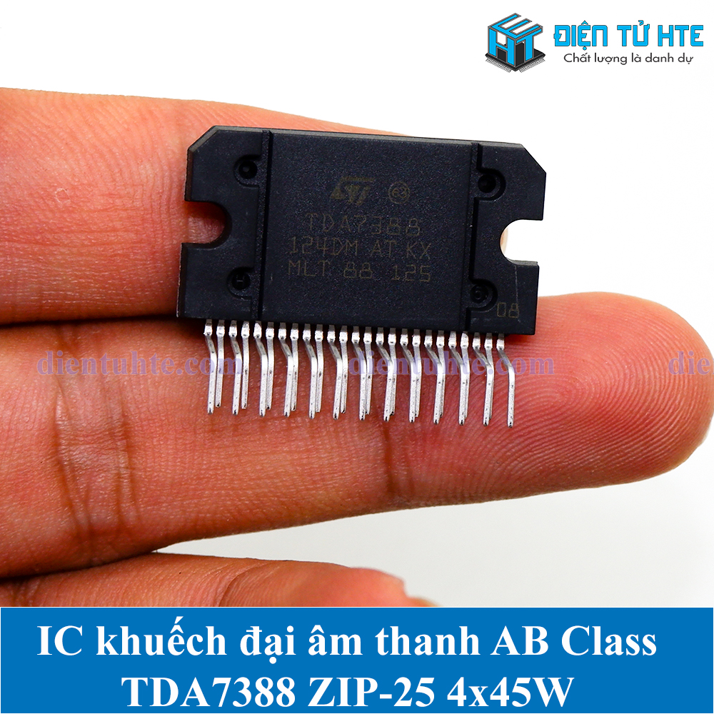 IC khuếch đại âm thanh Class AB TDA7388 ZIP-25 4x45W Mới