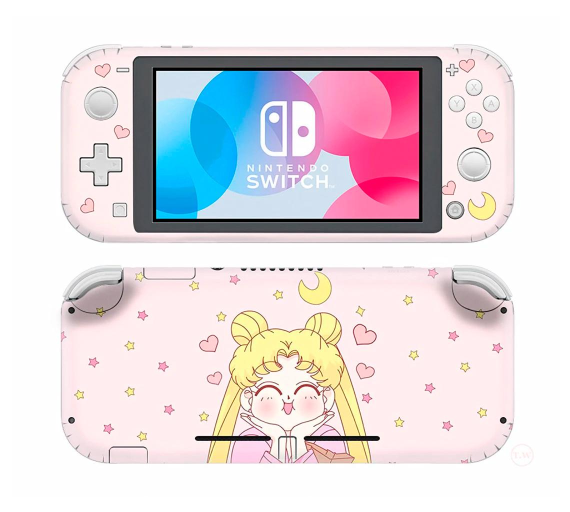 Skin decal dán Nintendo Switch Lite mẫu Thủy thủ mặt trăng (dễ dán, đã cắt sẵn)