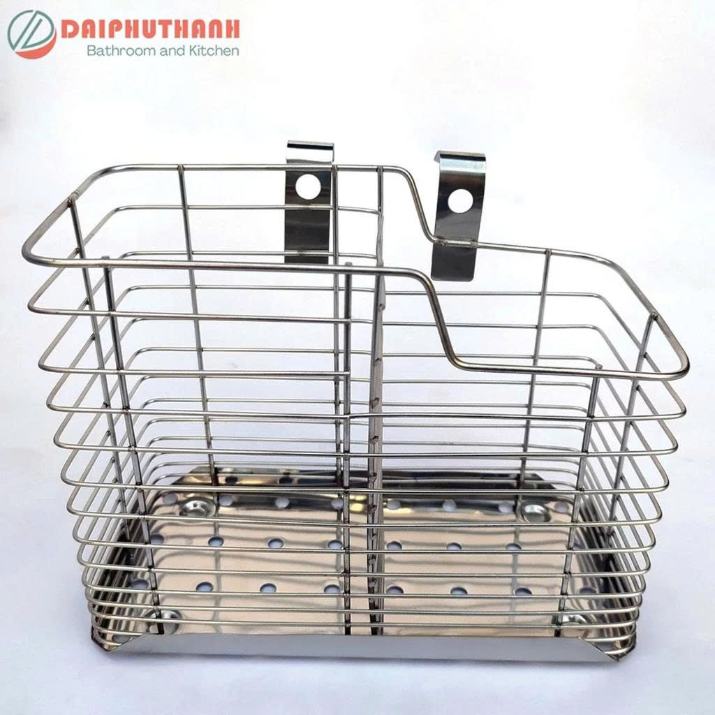 Ống Đũa Khay Đựng Đũa Muỗng Thìa Inox Treo Tường Hoặc Gắn Kệ Chén - Nhiều mẫu hình vuông, tròn, mặt táo
