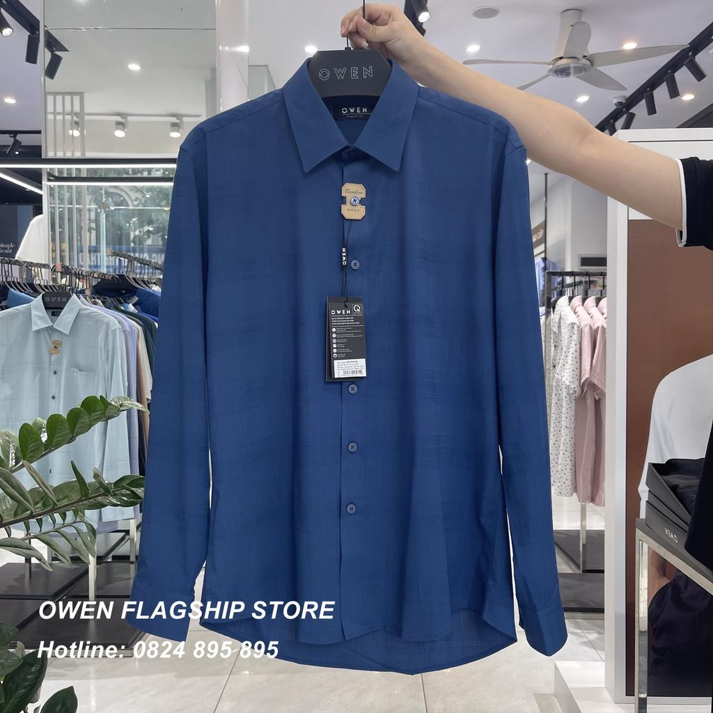 Áo Sơ mi Owen nam dài tay dáng Regular sợi Tre mềm mịn mát Mã AR220943D
