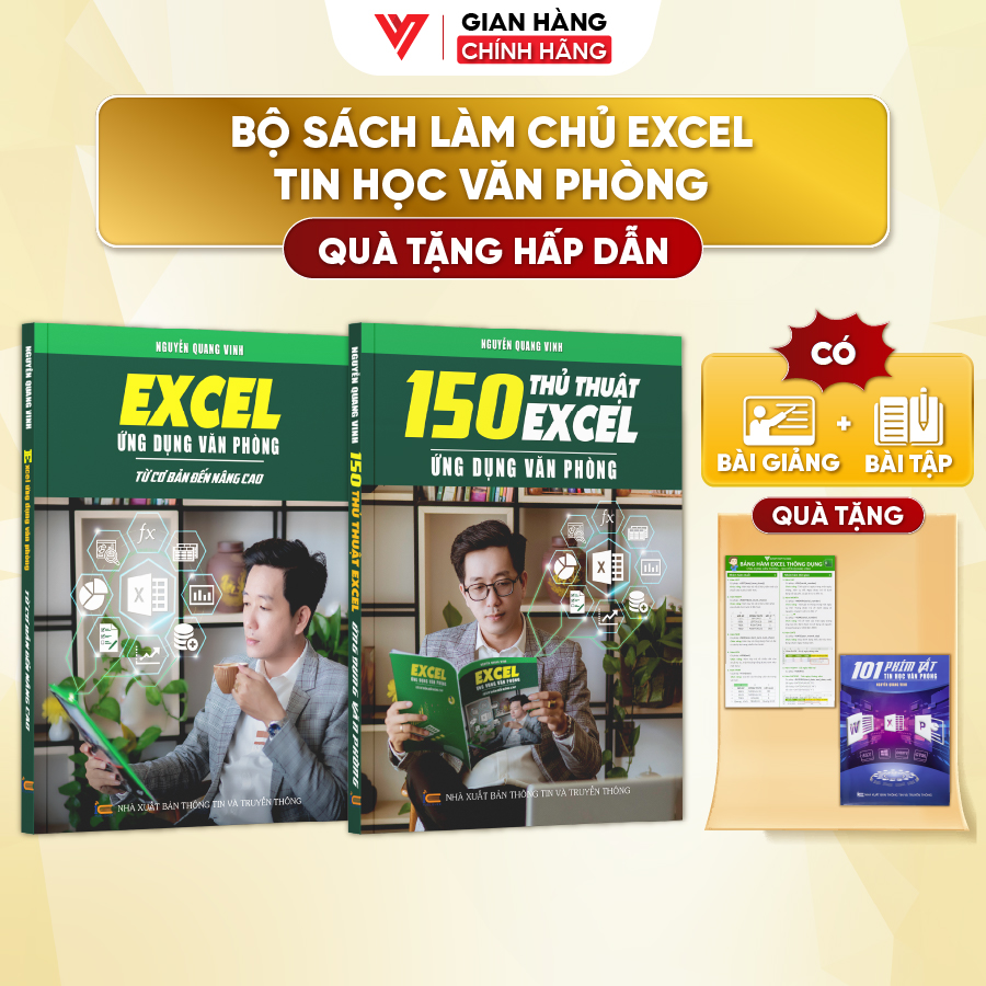 Combo 2 Sách Excel Và 150 Thủ Thuật Ứng Dụng Văn Phòng Từ Cơ Bản Đến Nâng Cao  - N1