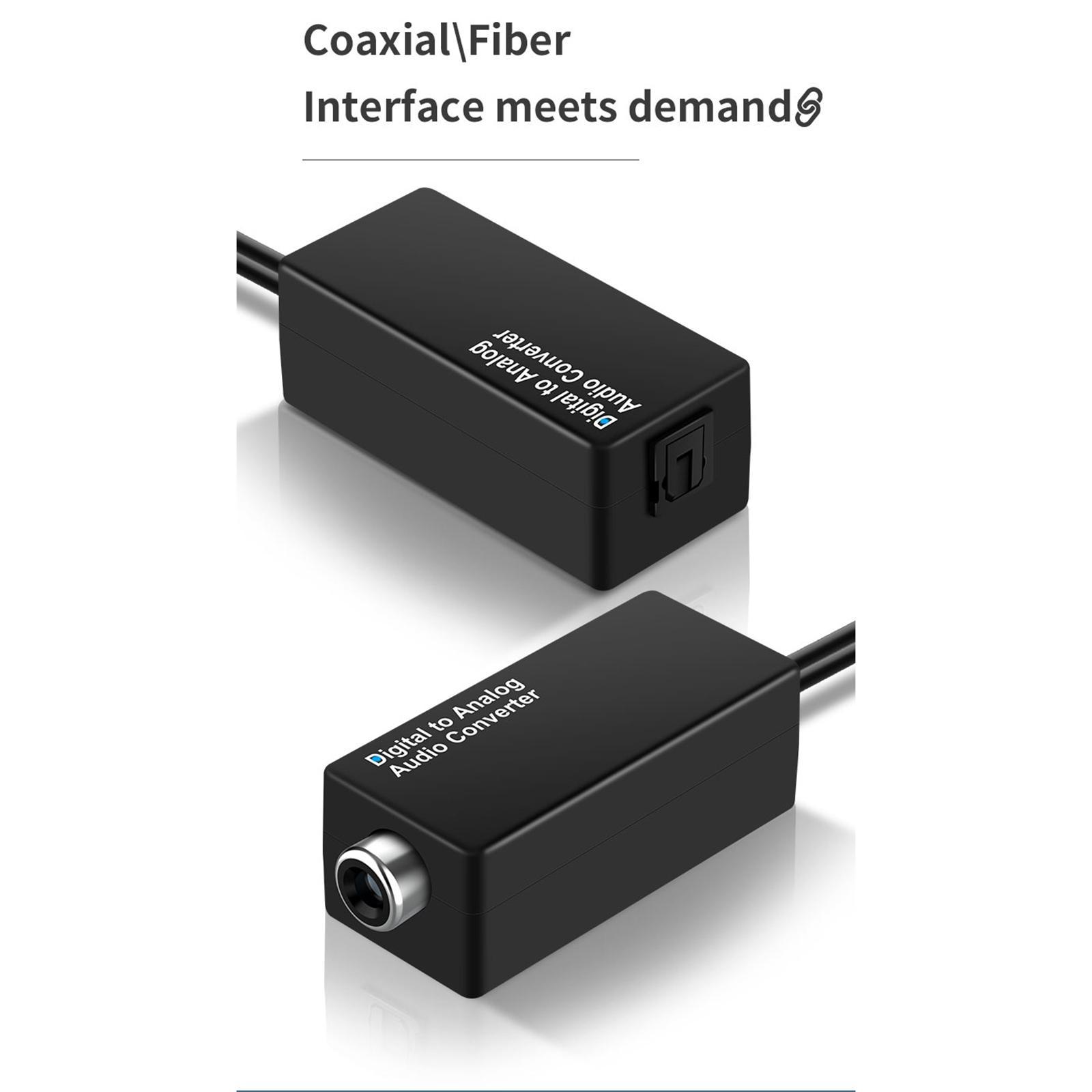 Digital to Analog Audio Adapter ,Home Theater HDTV Amplifier AUX Analog Converter