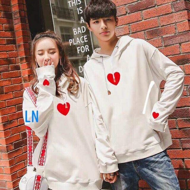 Áo đôi thu đông hoodie nam nữ