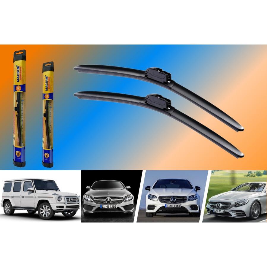 Combo cần gạt nước mưa ô tô Nano Silicon Macsim cho xe mercedes benz C-Class Series C350 2008-2012