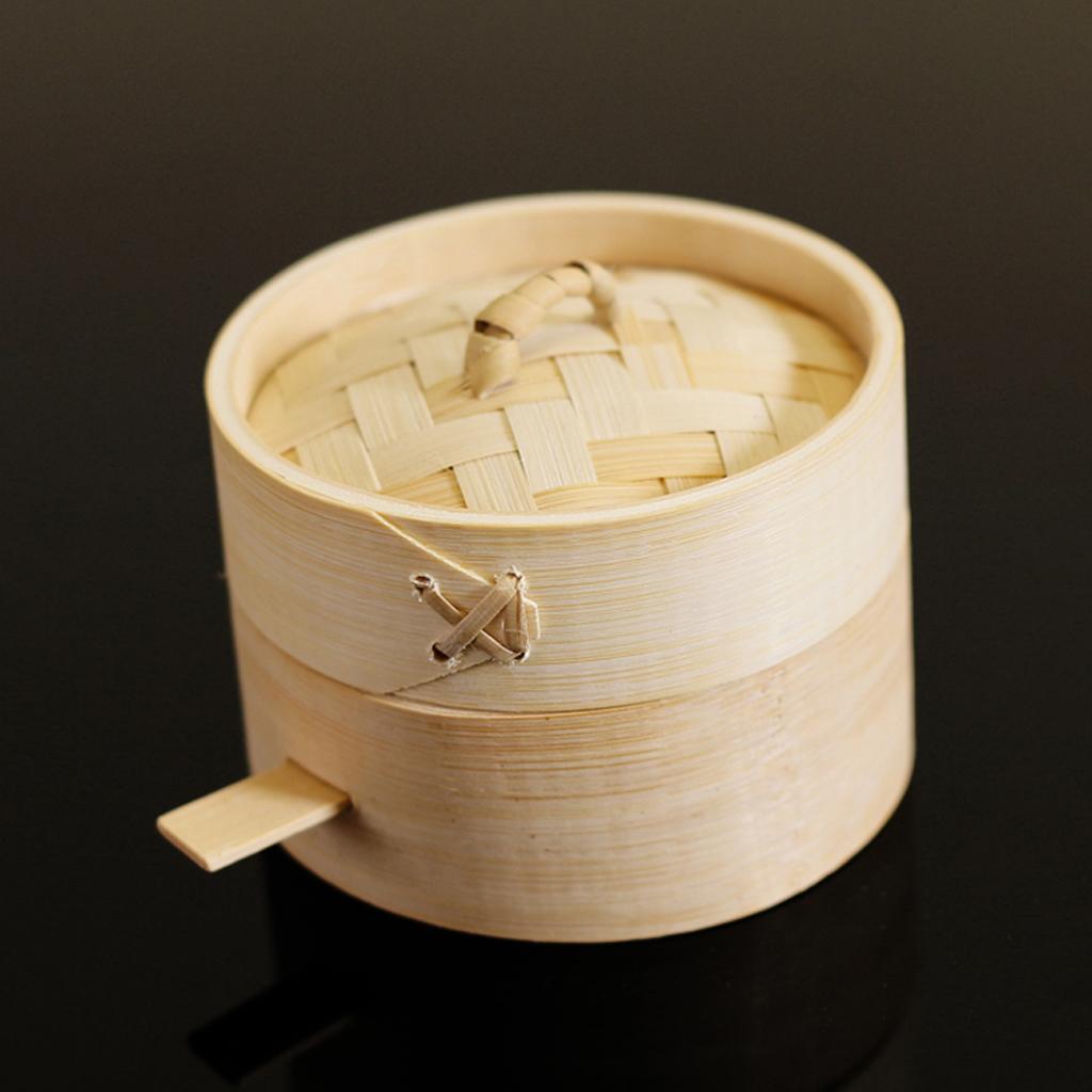 Kitchen Bamboo Steamer Basket Food Steamer for Dim Sum Dumpling