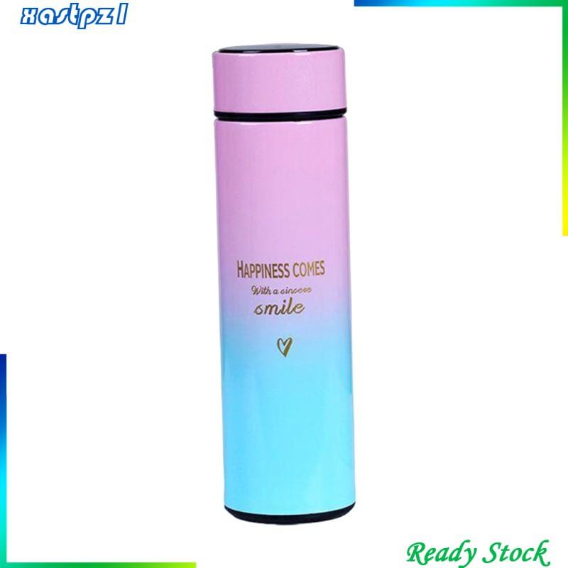 Bình Nước Giữ Nhiệt 500ml Có Đèn Led Hiển Thị Màu Xanh Dương