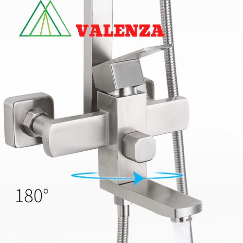 Bộ sen cây tắm đứng inox sus304 nóng lạnh Valenza  SCV-01 cao cấp