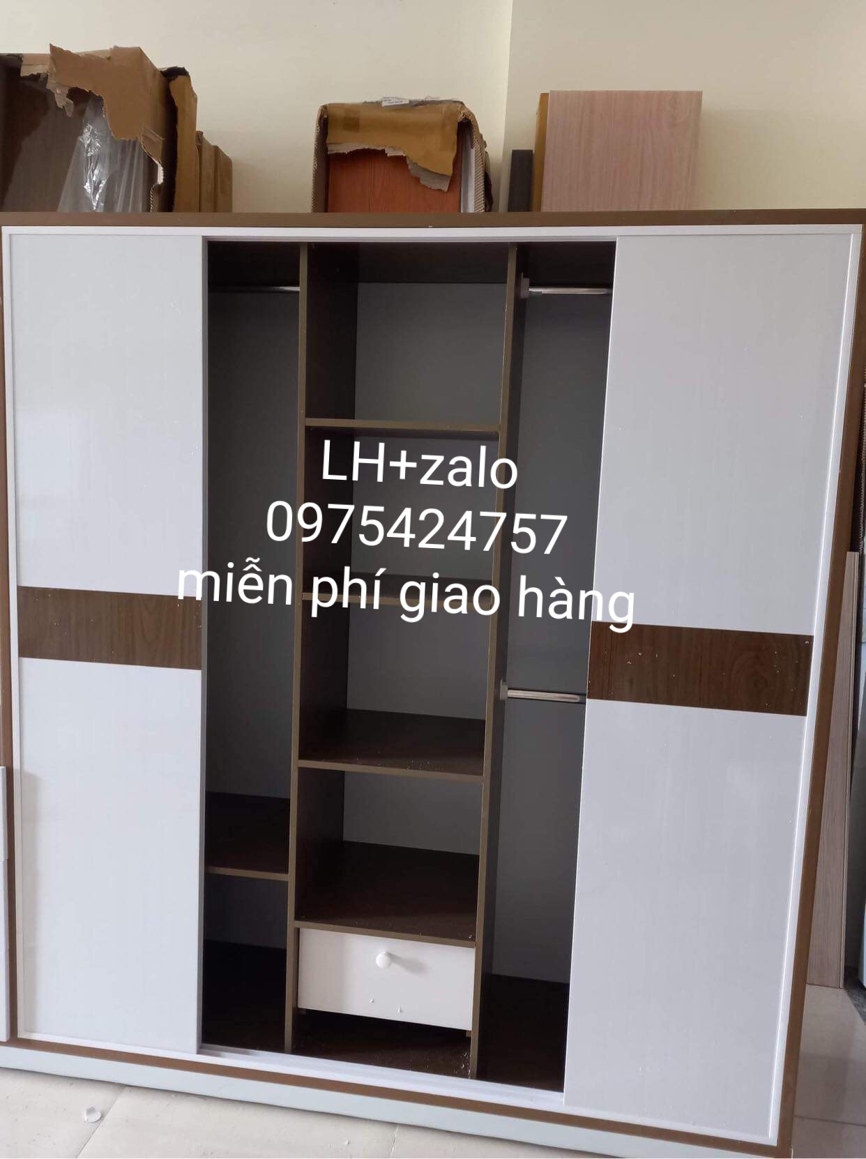Tủ nhựa đài loan 4 cánh lùa