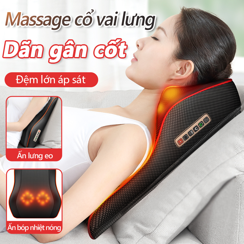 Gối massage vai gáy toàn thân đa năng cao cấp，Máy massage vai gáy BENBO gối