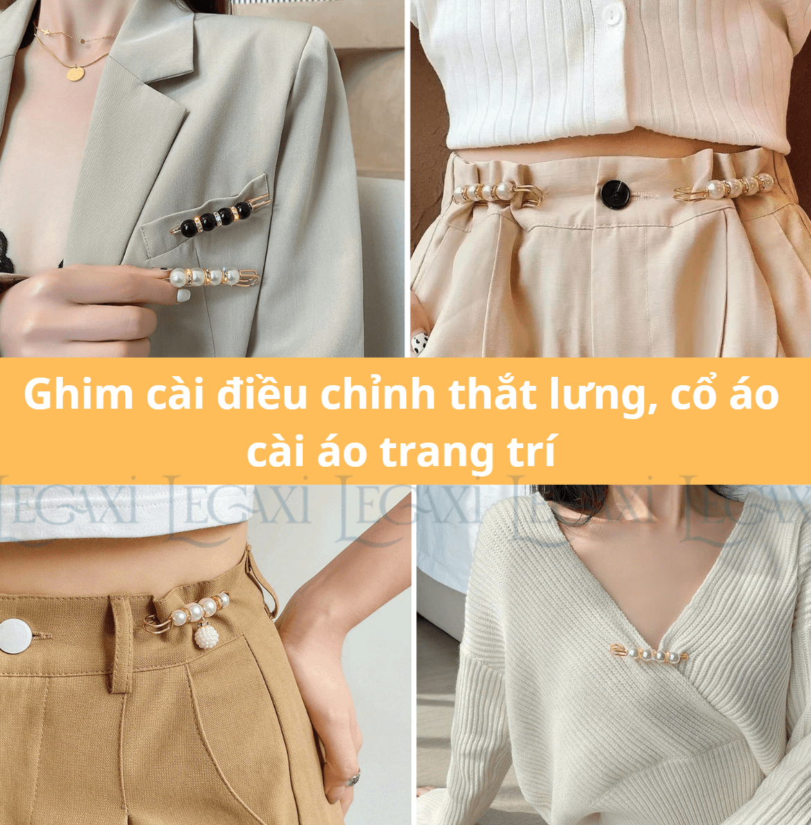 Ghim Cài Điều Chỉnh, Cố Định Quần Áo, Thắt Lưng, Thu Hẹp Eo, Chống Hở Cổ Áo ,Trang Trí Tạo Kiểu