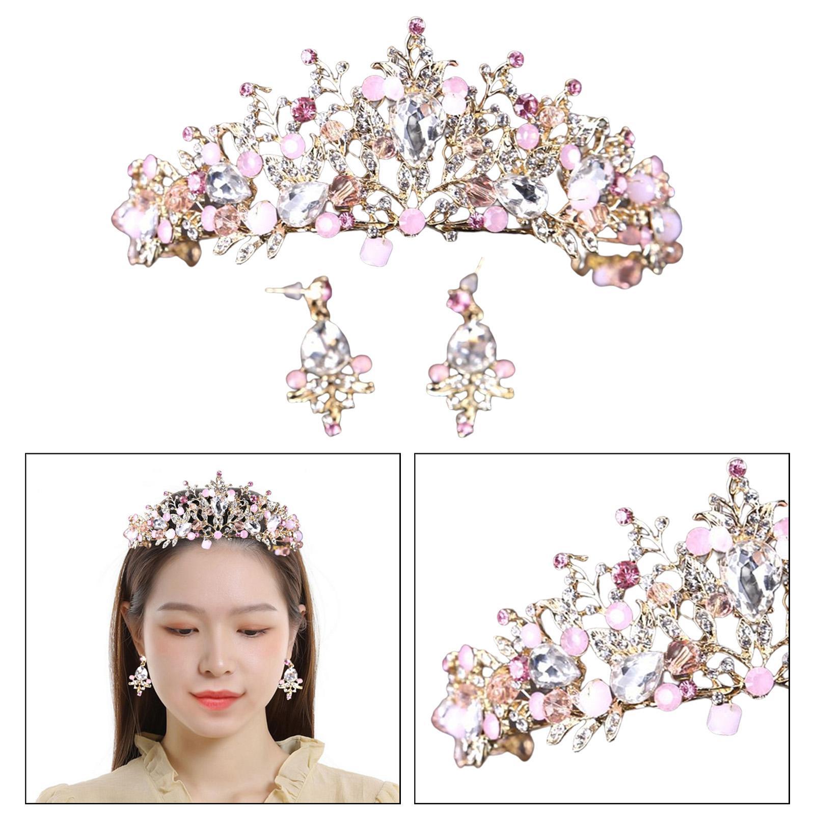 Tiara and Crown Elegant Jeweled Costume Headbands for Birthday Party Prom