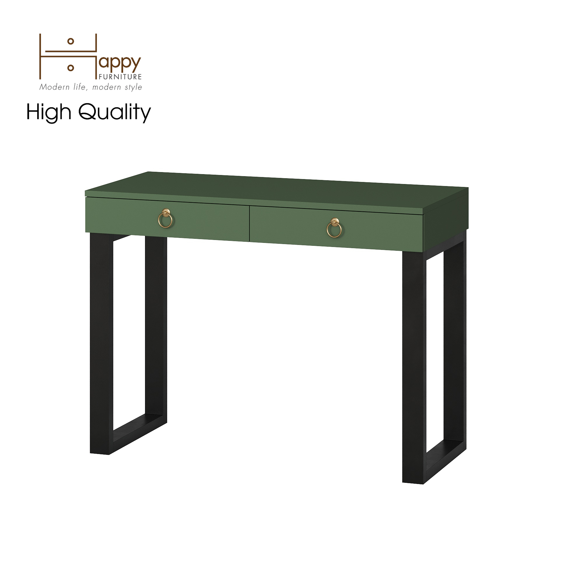[Happy Home Furniture] WESLEY, Bàn trang điểm chân sắt - 2 ngăn kéo,  100cm x 45cm x 75cm ( DxRxC), BAN_011