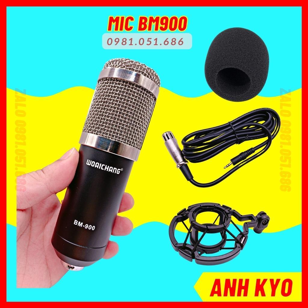 Mic Thu Âm LivesTream BM900 Với 4 Màu Chính Chất Liệu Hợp Kim Sang Trọng Kết Hợp Với Sound Card