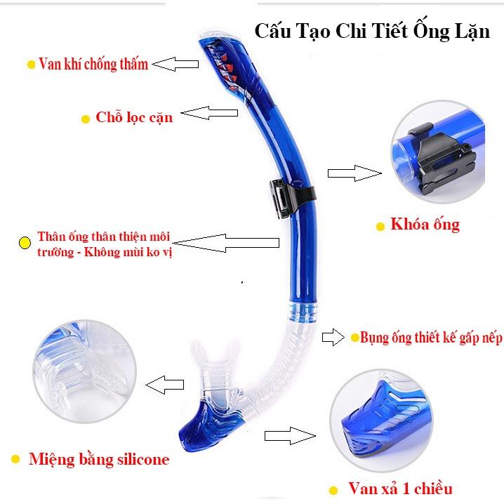 Bộ Mặt Nạ Lặn Kèm Ống Thở Lặn Biển Ngăn Nước Cao Cấp – Mặt Kính Cường Lực Chống Mờ Cao Cấp Chính Hãng Amalife