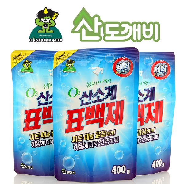 Combo 02 Túi bột giặt sát khuẩn, tẩy ố quần áo Sandokkaebi 400gr - Nhập khẩu Hàn Quốc