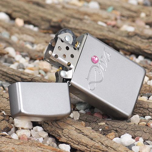 Bật Lửa Zippo 24573 Slim Diva Silver Style