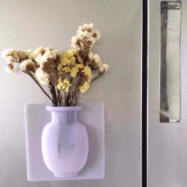 Bình hoa silicon dán tường trang trí tủ lạnh, tường nhà...