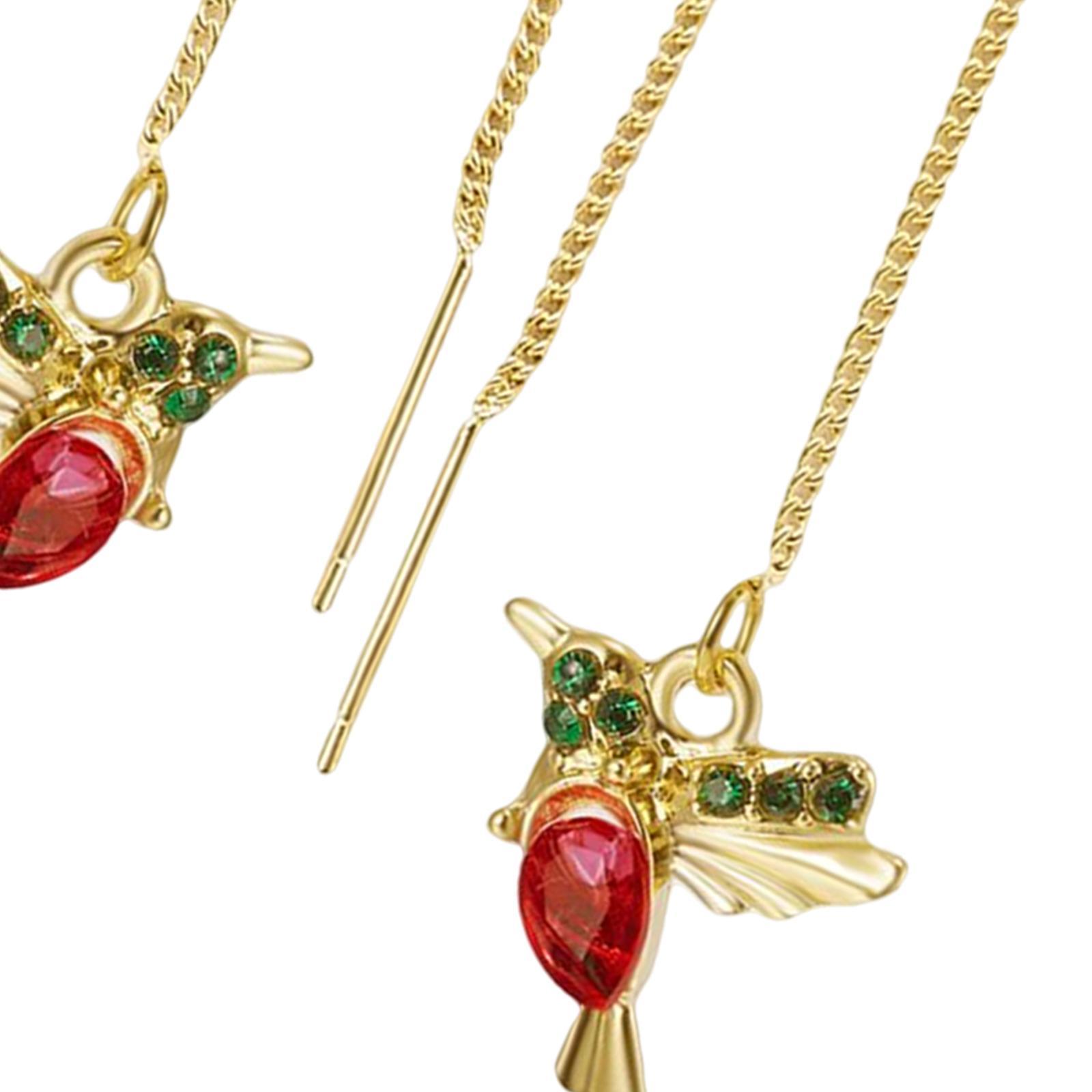 Stylish Earrings Stud Earring Long Pendant Earrings with Zircon Earrings for