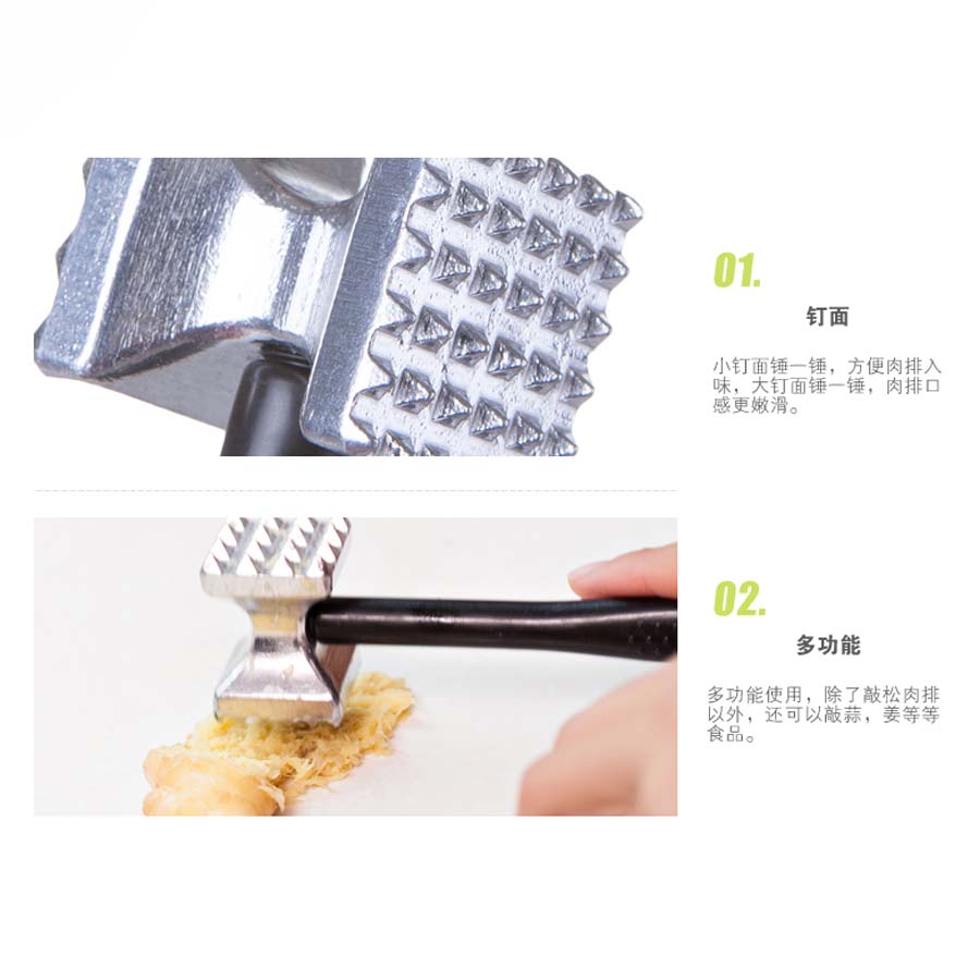 Bộ 2 búa đập thịt, tỏi đa năng - Hàng nội địa Nhật