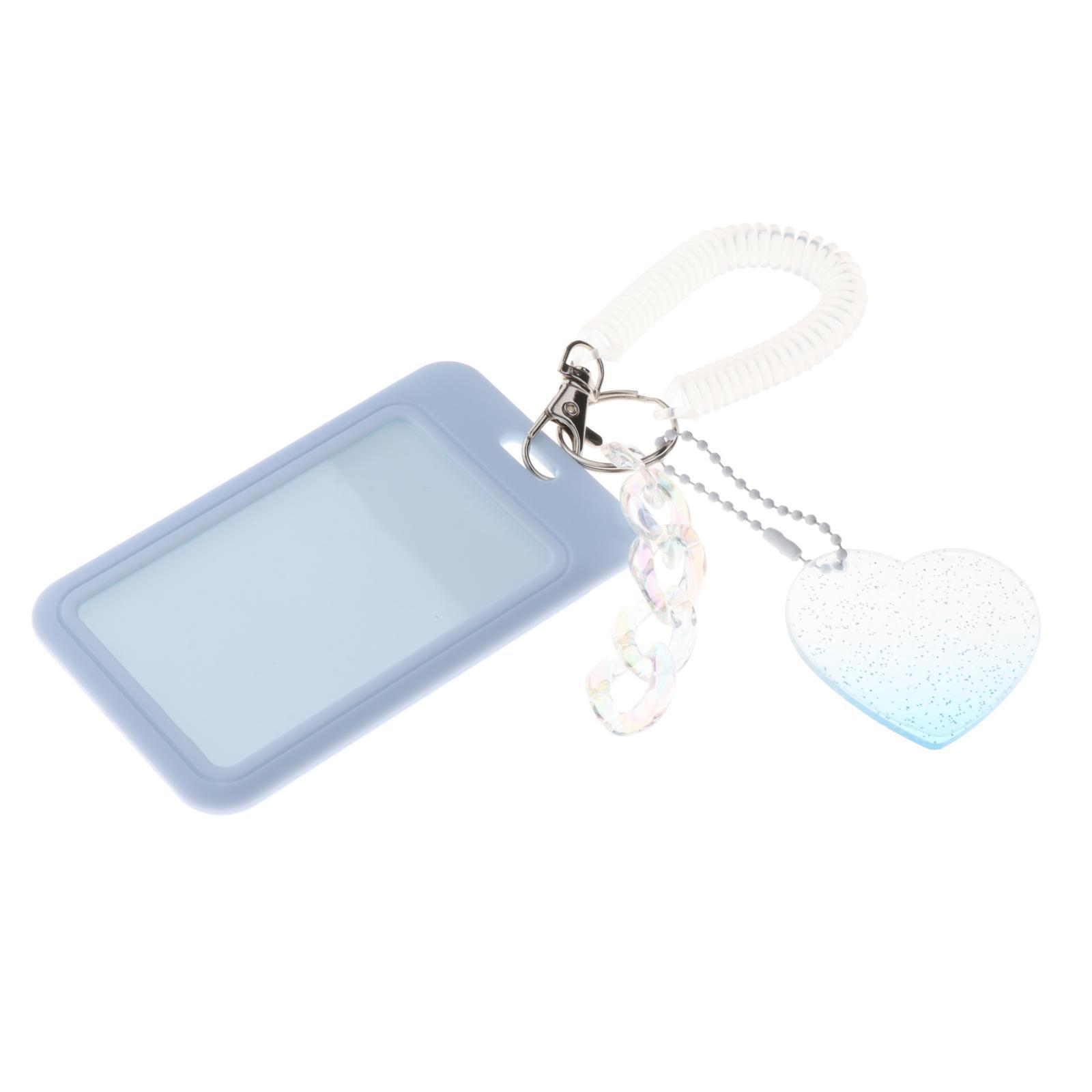 Durable Photocard Holder Keychain Clear Window for Suitcase Backpack Pictures Kids
