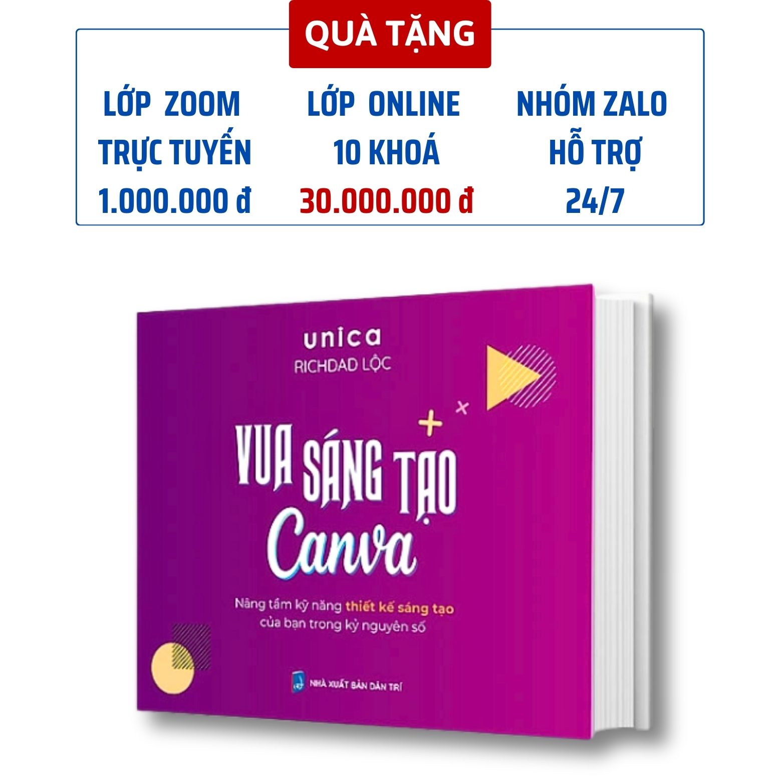 Sách - Vua Sáng Tạo Canva cùng Richdad Lộc (bí quyết trở thành bậc thầy Thiết Kế Sáng Tạo)