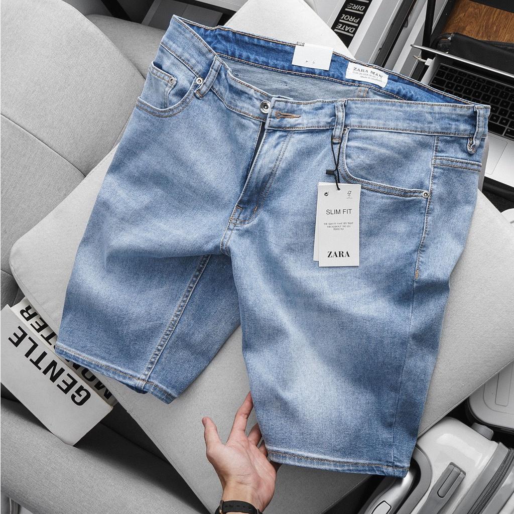 Quần short jean nam bigsize 80 - 130kg - tông xanh