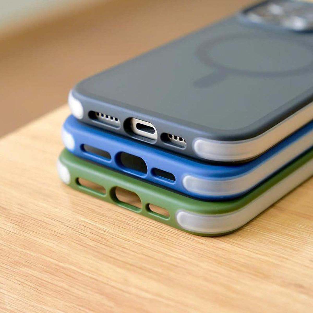 Ốp lưng nhám chống sốc cho IPhone 15 Pro Max, 15 Pro , hiệu WIWU hỗ trợ sạc không dây chống bám bẩn - Hàng chính hãng