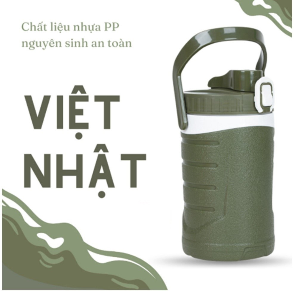 Bình giữ nhiệt 1 lít Việt Nhật , bình nước nhựa giữ nhiệt 1 lít cao cấp - Hàng chính hãng
