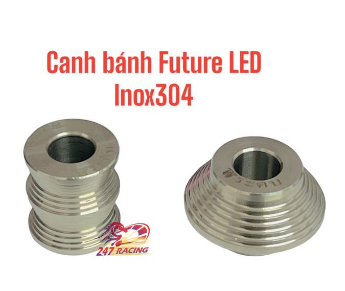 Cặp Canh đùm bánh xe Inox 304 gắn xe máy FUTURE LED
