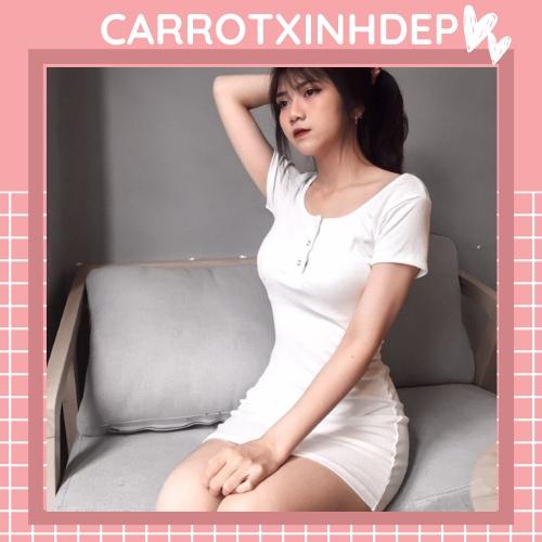 Đầm body đẹp basic ôm quyến rũ phong cách hàn quốc dễ thương thời trang nữ trendy carrotxinhdep