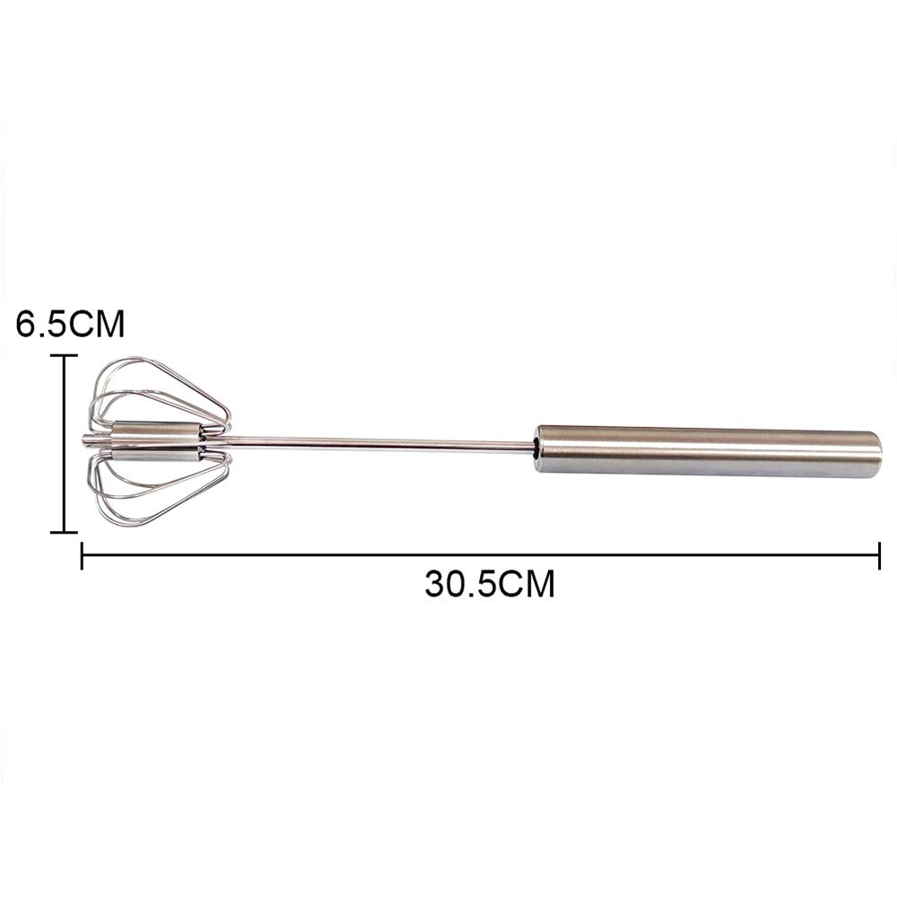 12 Inch Lòng Trứng Inox Be Bằng Tay Quay Trứng Trộn Bán Tự Động Báo Chí Đánh Vật Dụng Nhà Bếp