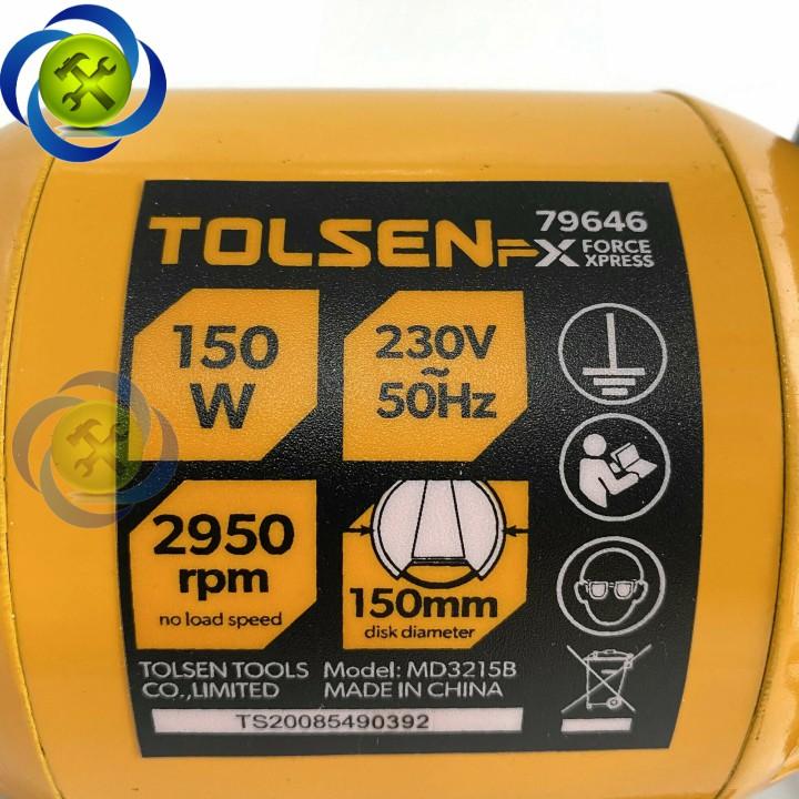 Máy mài để bàn 2 đá 150W TOLSEN 79646