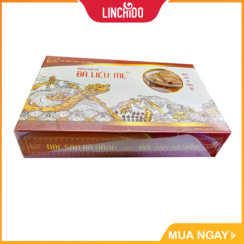 BÁNH KHÔ MÈ TRẮNG - ĐẶC SẢN ĐÀ NẴNG - BÀ LIỄU MẸ - HỘP 300g