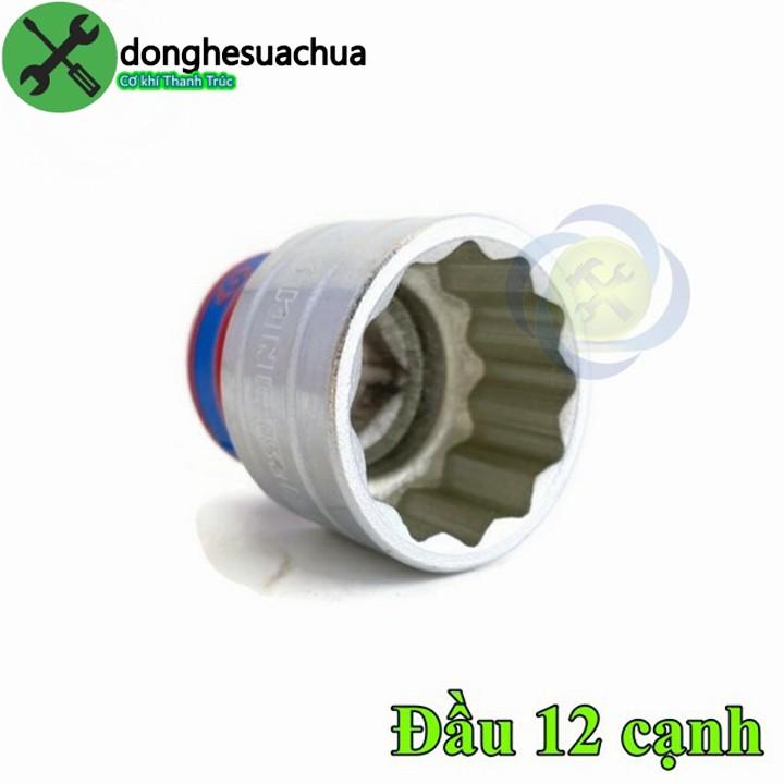 Tuýp 23mm 1/2 Kingtony 433023M 12 cạnh màu trắng dài 40mm