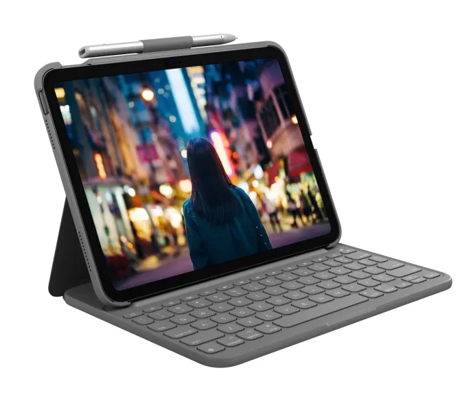 Bao da và Bàn Phím Logitech Slim Folio for iPad - Hàng Chính Hãng