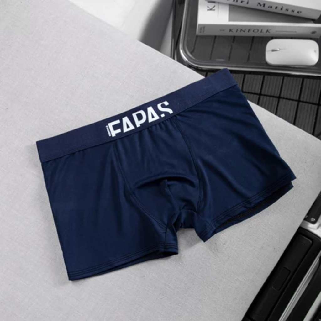 Quần lót nam, quần boxer nam họa tiết in chữ chất thun lạnh mềm mịn siêu mát thấm hút mồ hôi - Fapfas 2.0