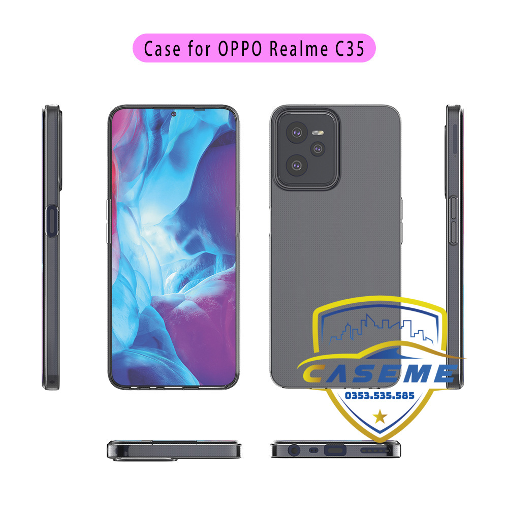 Ốp lưng dành cho Realme C35 silicon dẻo trong suốt cao cấp A+
