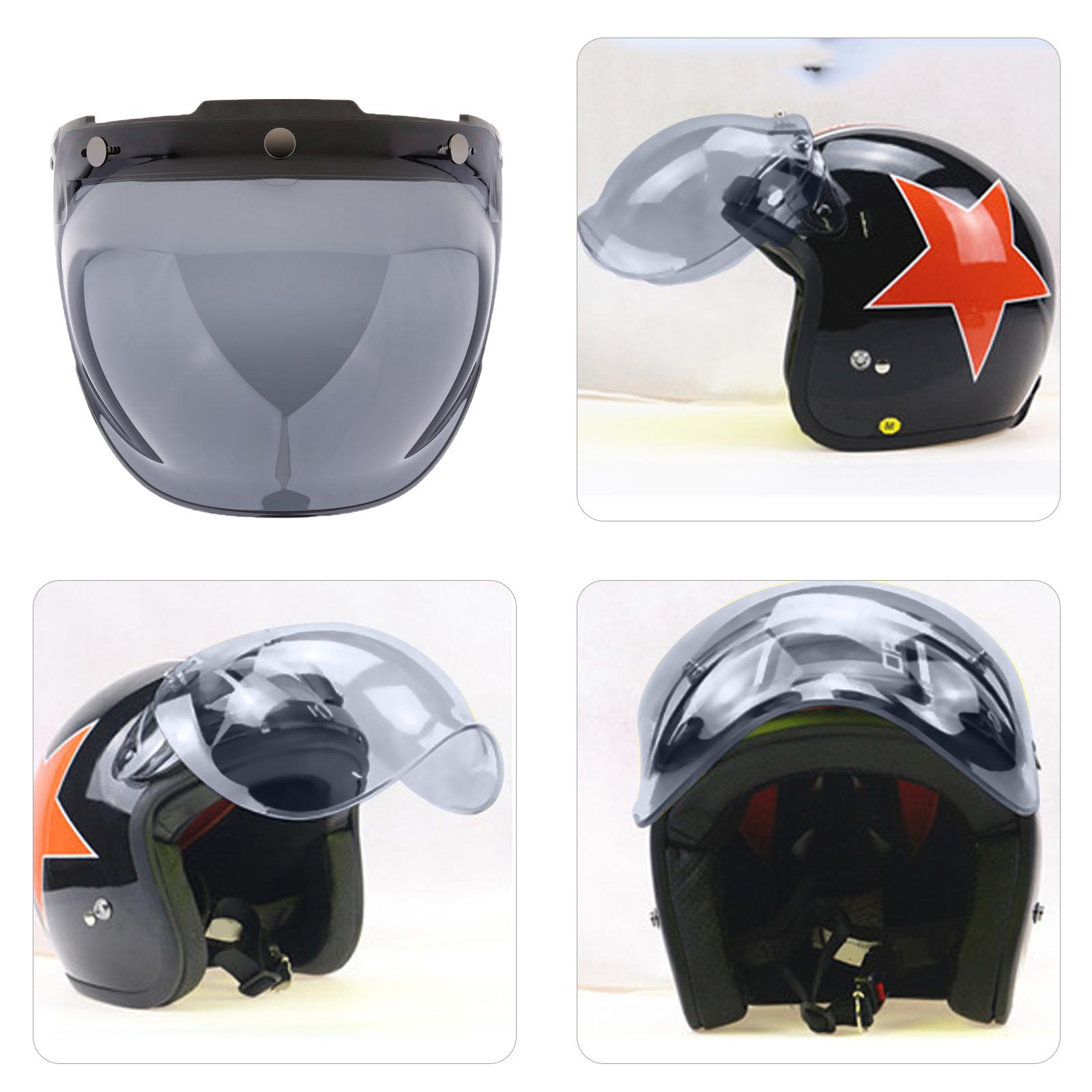 2x3-Snap Bubble Wind Shield Visor for Bonanza Motorcycle Helmets 7