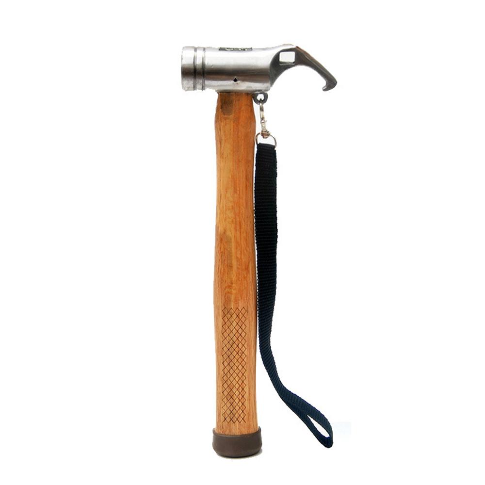 Búa thép đa chức năng ngoài trời nhổ đinh với tay cầm bằng gỗ