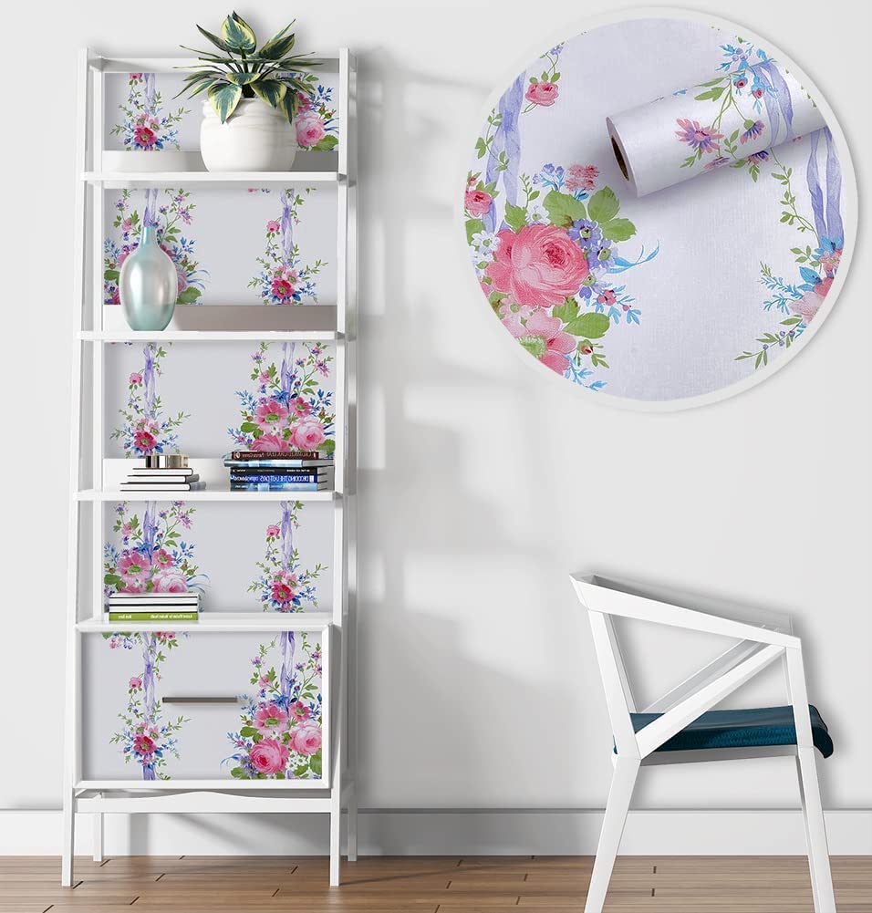 Combo 10 mét giấy dán tường, decal dán tường trang trí nhà cửa ĐÓA HOA SANG TRỌNG khổ 45cm