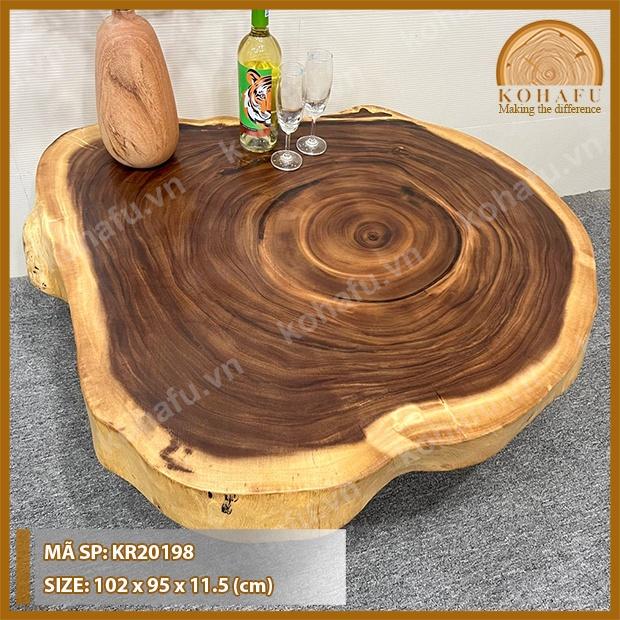 BÀN SOFA GỖ ME TÂY NGUYÊN TẤM KR20198