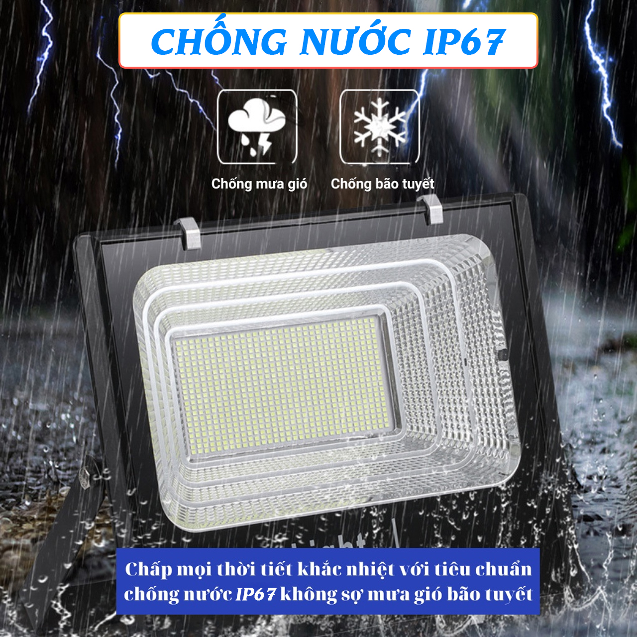 Đèn led năng lượng mặt trời Vinetteam Solar Light 200W, cảm biến hồng ngoại treo tường, chống nước IP67 - hàng nhập khẩu